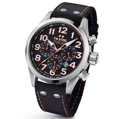 Image of Volante Dakar Edition 48 mm sort med orange Quartz Miyota Herre ur fra TW Steel